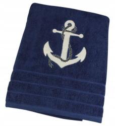  Horgony mintás törölköző, sötétkék, 90x150cm (3613)