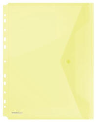 DONAU Irattartó tasak, A4, PP, patentos, lefűzhető, sárga (D8540S)