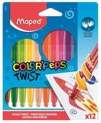Maped Zsírkréta, kitekerhető "Color'Peps", 12 különböző szín