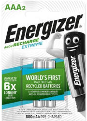 Energizer Tölthető elem, AAA mikro, 2x800 mAh, előtöltött "Extreme