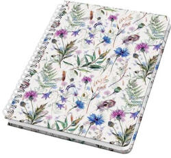 Sigel Spirálfüzet, 162x215 mm, pontrácsos, 60 lap, keményfedeles "Jolie", Misty Meadows