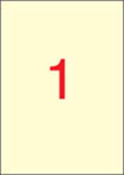 APLI Etikett, 210x297 mm, színes, krémszínű, 20 etikett/csomag (LCA11802)