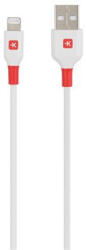 SKROSS Töltőkábel, USB-A/Lightning (Apple), 1, 2m, fehér