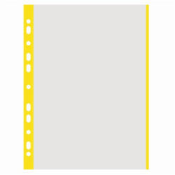 DONAU Genotherm, lefűzhető, színes szélű, A4, 40 mikron, narancsos felület, sárga