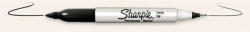Sharpie Alkoholos marker, kúpos, kétvégű "Twin Tip", fekete (SR811100)