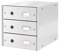 Leitz Irattároló, laminált karton, 3 fiókos "Click&Store", fehér