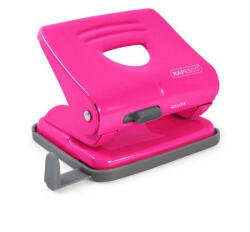 Rapesco Lyukasztó, kétlyukú, 25 lap, fém "825", pink (IR1360)