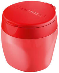 STABILO Hegyező, egylyukú, tartályos "Woody 3 in 1", piros