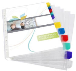 Viquel Genotherm, lefűzhető, jelölőfüles, A4, 90 mikron, víztiszta, 12 részes