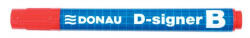DONAU Táblamarker, 2-4 mm, kúpos "D-signer B", piros (D7372P)