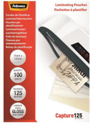 Fellowes Meleglamináló fólia, 125 mikron, 75x105 mm, fényes, 100 db