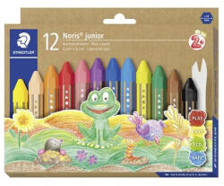 STAEDTLER Zsírkréta, vastag, hatszögletű "Noris Junior 224", 12 különböző szín