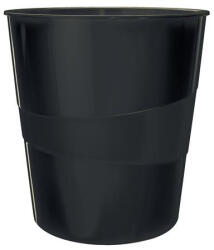 LEITZ Papírkosár, 15 liter "Wow", fekete (E52781095)