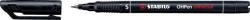 STABILO Alkoholos marker, 0, 4 mm "OHPen S", fekete (TST84146)