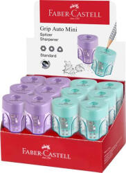 Faber-Castell Hegyező display, egylyukú, tartályos FABER-CASTELL "GRIP Auto Mini", vegyes pasztell színek