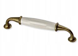 Amix Bútorfogantyú Porcelán Patina 128 MM UP010 Krémszínű Pöttyös Amix (UP010/CD)