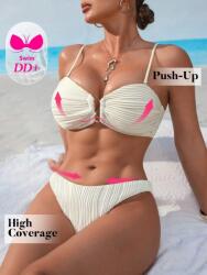 Shein DC52301 Shein Pliszírozott Kétrészes Fürdőruha (2) 70E