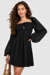 Boohoo IC15106 Boohoo Chiffon Ruha Mini Hosszú Ujjú (2) XXL