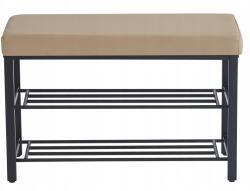 AGTRADE Kárpitozott Cipőspolc Ülőfelülettel Ökobőr Bézs 79 cm (AGTRADE BENCH 5)