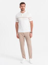 Ombre Klasszikus szabású férfi homokszínű nadrág V2 OM-PACP-0187 XL