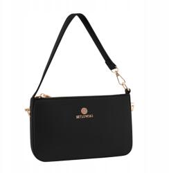 Betlewski Női Látogatótáska Két Pánttal Ökobőr Miley Betlewski Fekete (BTJ-05 CZARNY)