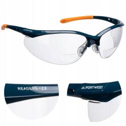 Portwest Védőszemüveg Korrekciós dioptriás szemüveg +2, 5 dioptria Safety Readers (PS25CLRX25)