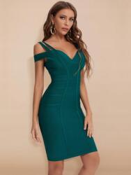 Shein EC34210 Shein Térd Alá Érő Kötött Ruha Arany Cipzárral (2) S