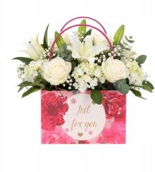 Trend-Deco Just For You papír virágos ajándéktasak Valentin napra születésnapra