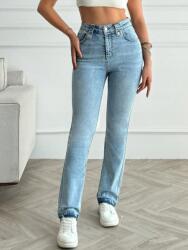 Shein Kék Egyenes Farmernadrág (34) (610199)