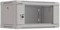 Lanberg Cabinet metalic LANBERG Cabinet metalic rack 19" 4U 540x350mm, gri, cu usi din sticla, set flat pack (WF03-5304-10S)