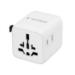 Gembird Alimentator Laptop Gembird TPA-INT-01-W Universal travel power adapter, white (TPA-INT-01-W)