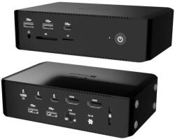 i-tec Docking Station I-TEC Hub USB i-Tec TB5QUATTRODOCKPD, negru, 10 porturi, alimentare AC (TB5QUATTRODOCKPD)