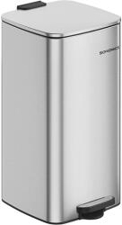 SONGMICS 30 literes acél pedálos szemetes belső vödörrel, metál ezüst (LTB593E01) - vasbutor