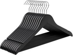 SONGMICS Vállfák, ruhaakasztók, 10 db-os, fekete és ezüst (CRW02B10)