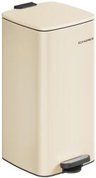 VASAGLE Konyhai szemetes, 30 literes, pedálos kuka, acél, 28, 5 x 28, 3 x 49, 5 cm, homokbézs (LTB593A02) - vasbutor