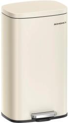 SONGMICS Konyhai szemetes, 30 literes, pedálos, fedeles, homokbézs (LTB03A02) - vasbutor