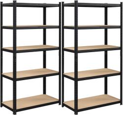 SONGMICS Nagy teherbírású tárolópolc szett (2 db), fekete (GLR050B02)