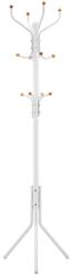 SONGMICS Álló fogas 12 kampóval, stabil fém kabáttartó, 182 cm magas, fehér (RCR019W01V1)
