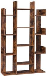 VASAGLE Könyvespolc, fa alakú könyvespolc 13 tároló polccal, 86 x 25 x 140 cm (LBC67BXV1) - vasbutor