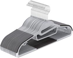 SONGMICS 20 db-os vállfák, prémium műanyag ruhaakasztók, világos és sötétszürke (CRP41G)