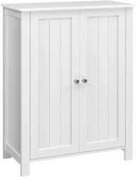 VASAGLE Fürdőszobai szekrény, cipős szekrény 60 x 80 x 30 cm, fehér (BCB60W) - vasbutor
