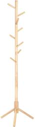 VASAGLE Tömör fa kabáttartó 8 kampóval 175cm magas (RCR004N01) - vasbutor