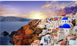 MÉDIA Öntapadó és mosható falikép Santorini naplementekor, 250 x 200 cm (FOTOTAP9436)