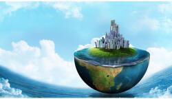 MÉDIA Öntapadó és mosható falfestmény Föld egyensúlyban, 300 x 250 cm (FOTOTAP4875)