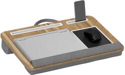 HomCom 15, 6" laptopállvány egérpaddal és csuklótámasszal, laptopállvány fogantyúval és tablet- és okostelefon-nyílással, tölgy (923-056V00AK)