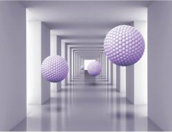 MÉDIA Öntapadó és mosható falfestmény Alagút lila golyókkal, 250 x 200 cm (FOTOTAP9349)