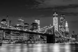 Media Öntapadó és mosható falfestmény Éjszaka a Brooklyn Bridge-en, 400 x 250 cm (FOTOTAP8406)