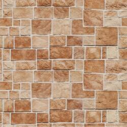 MÉDIA Öntapadó és mosható falfestmény Barna téglalap alakú kőfal, 250 x 150 cm (FOTOTAP5309)