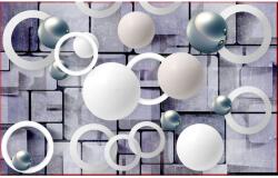 MÉDIA Öntapadó és mosható falfestmény Golyók, körök, absztrakt, 250 x 200 cm (FOTOTAP9381)