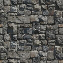 Blueback MAT Szürke négyzet alakú kőfal tapéta, 350 x 250 cm (BBIMG3737)